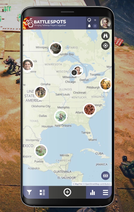 BattleSpots App, Map View